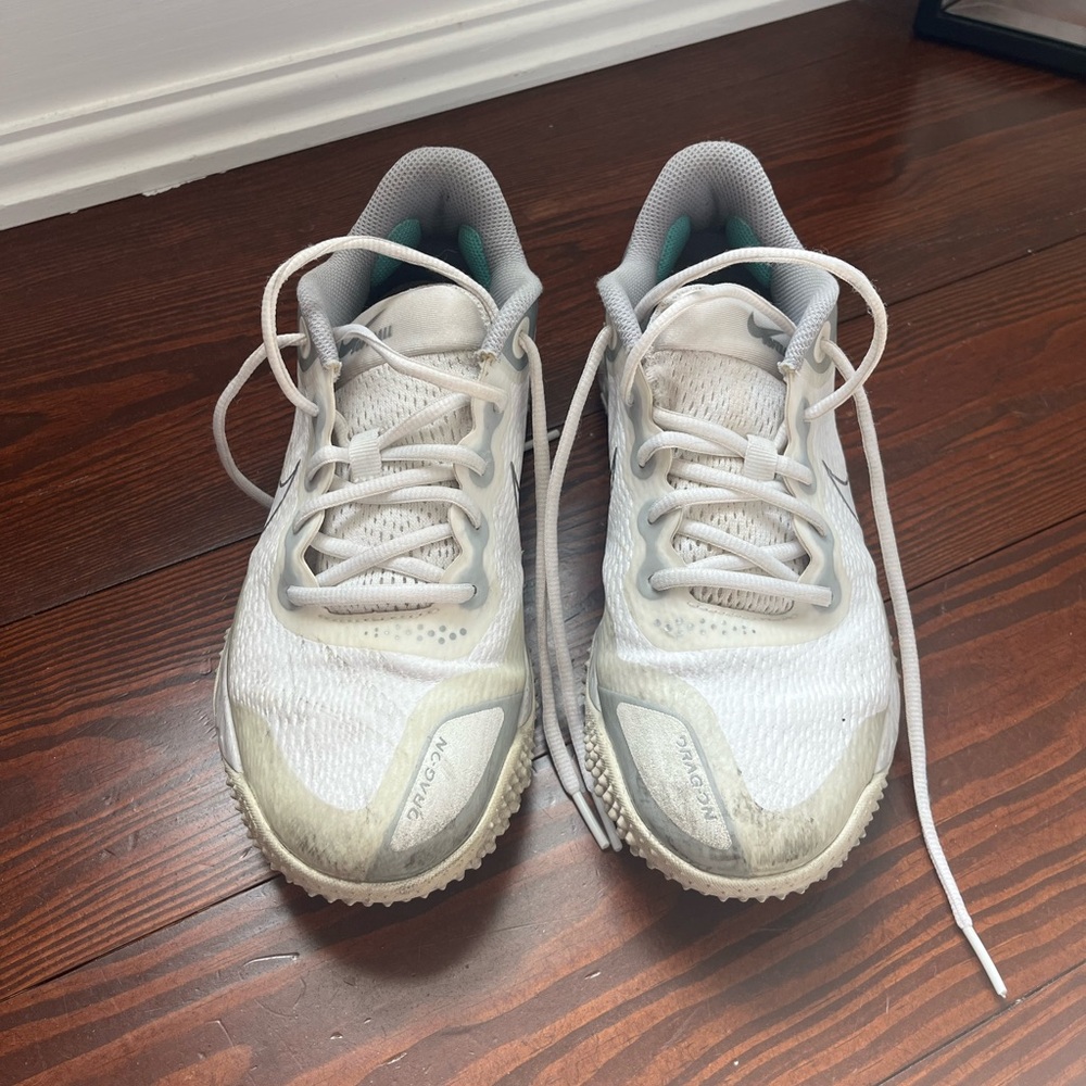 Nike White and Gray Women's Sneakers